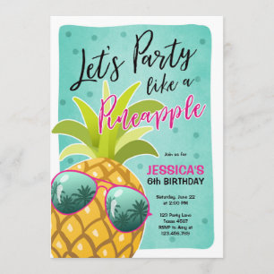 La partie aiment une invitation d'anniversaire