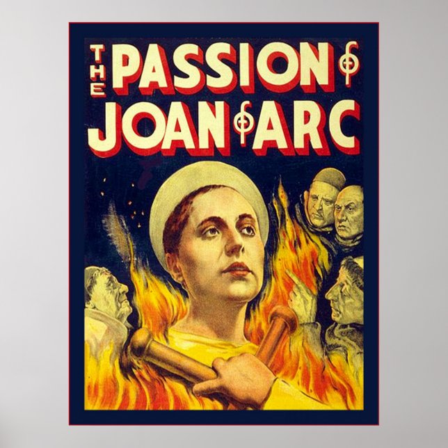 La passion de Jeanne d'Arc ~ Poster de cinéma Vint (Devant)