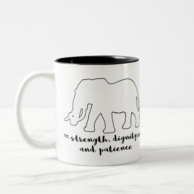 La patience animale de la tasse | d'éléphant (Gauche)