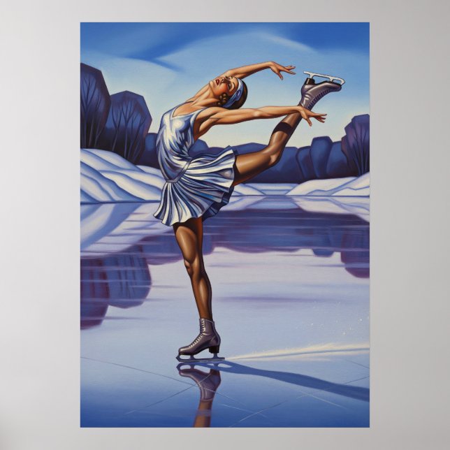 LA PATINEUSE (Le Patineur) - Art Déco Original (Devant)