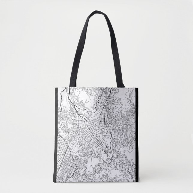 La Paz Bolivia Map Tote Bag (Front)