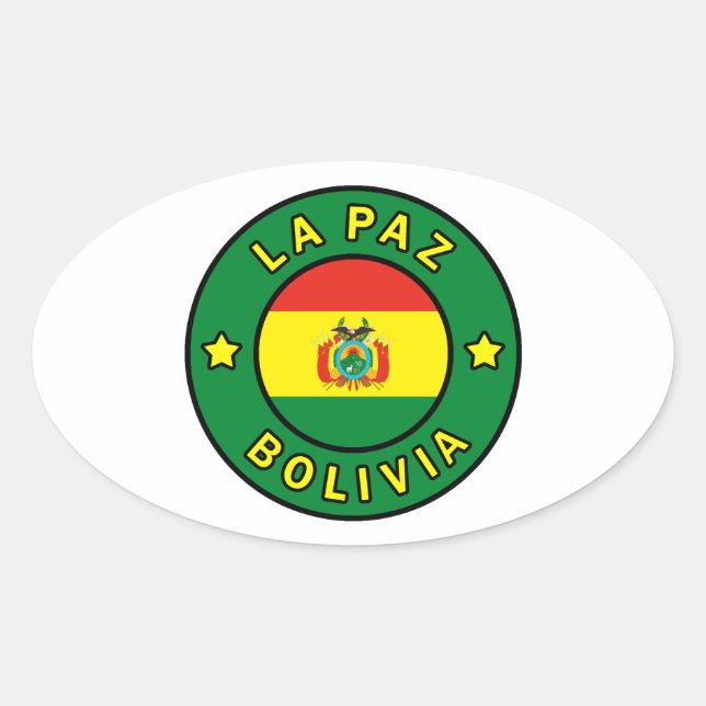 La Paz Bolivia Oval Sticker (Front)