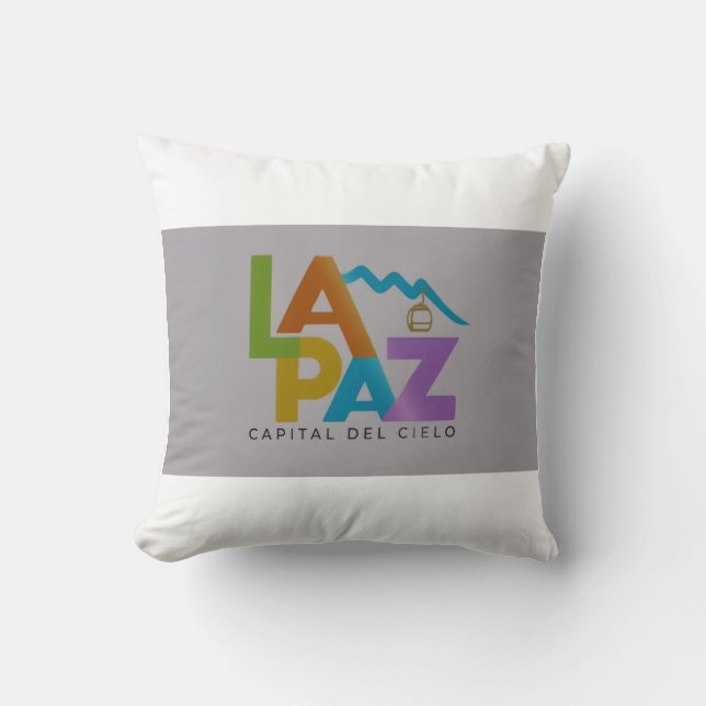 La Paz capital del cielo Throw Pillow (Front)