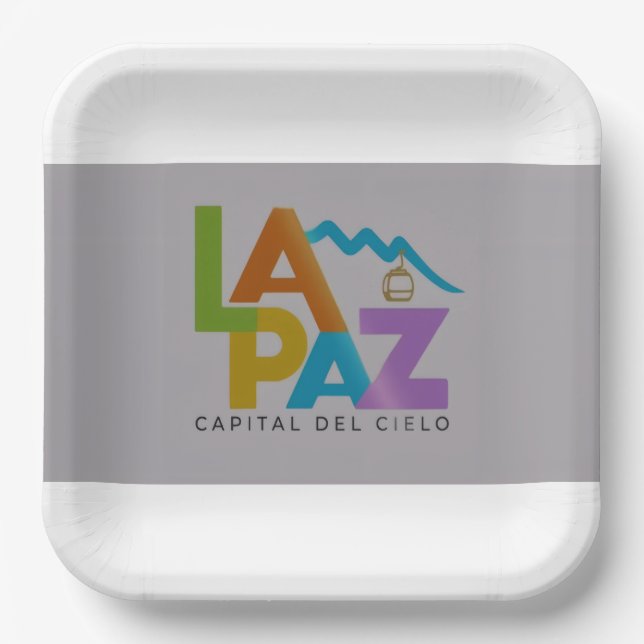 La Paz ciudad del cielo Paper Plate (Front)