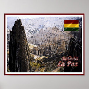 La Paz - Luna Valley - Bolivie - Poster