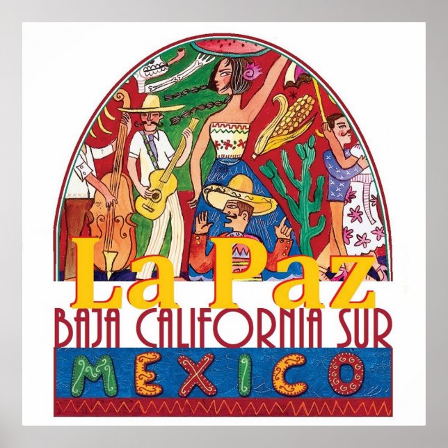 LA PAZ Mexique POSTER Print (Devant)