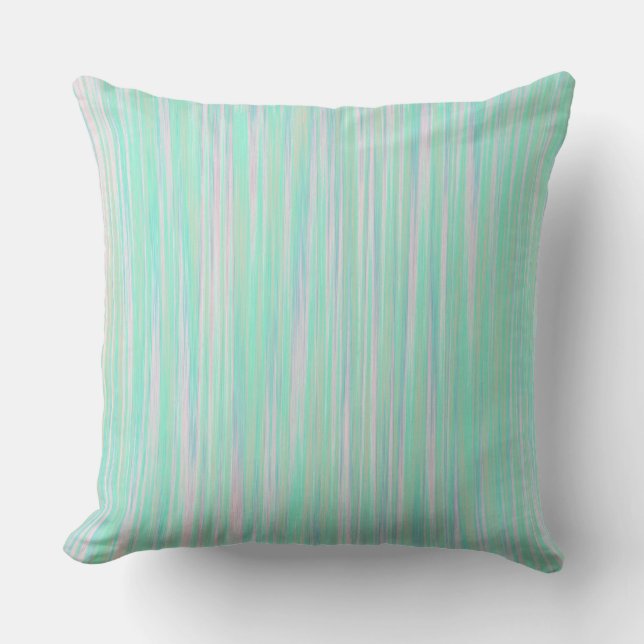 La peinture d'Aqua de turquoise barre le coussin (Recto)