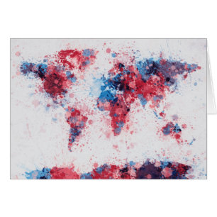 La peinture de carte du monde éclabousse