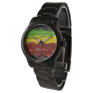 La peinture de Rastafarian barre la montre nommée