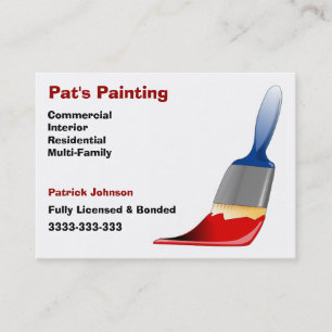 La peinture entretient des cartes de visite