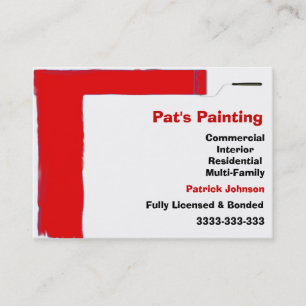 La peinture entretient des cartes de visite