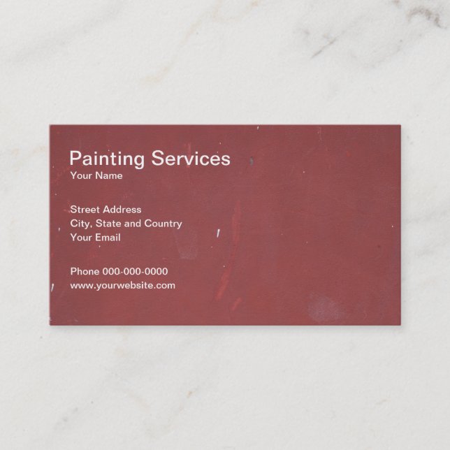 La peinture entretient le carte de visite (Devant)
