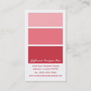 La peinture rouge ébrèche des cartes de visite