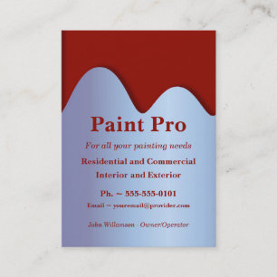 La peinture rouge peut des cartes de visite de