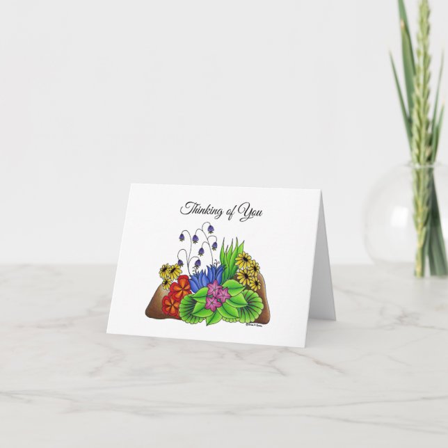 La pensée florale fantasque de votre carte (Devant)