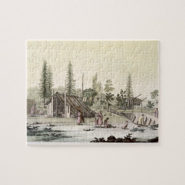 La Perouse at Port Francesci (colour engraving) Jigsaw Puzzle (Horizontal)