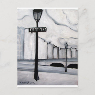 La Petit Pont, Paris France Postcard