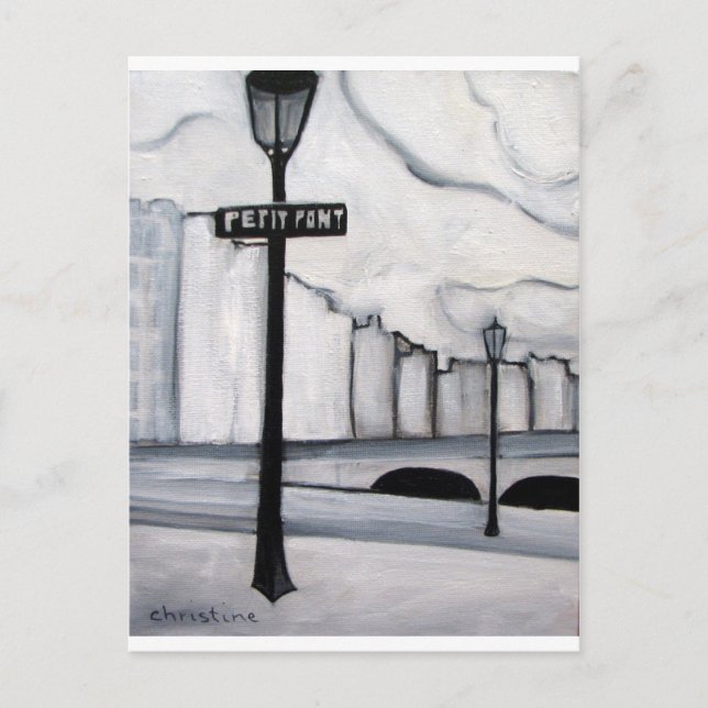 La Petit Pont, Paris France Postcard (Front)
