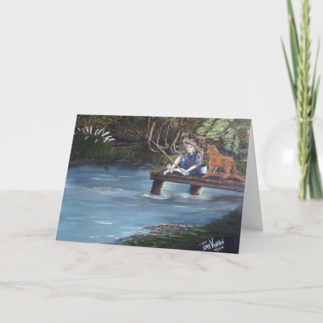 La petite carte de voeux de pêcheur (Devant)