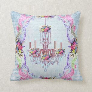 La Petite Chandelier by Bella Bella Studios Throw Pillow
