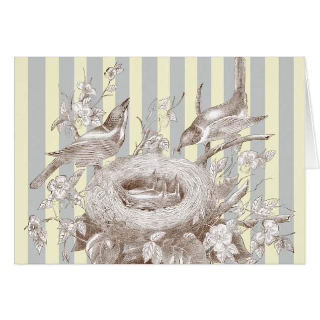 La Petite Famille sur fond bleu et crème (Devant horizontal)