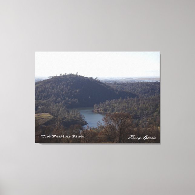La photo de la rivière Feather sur toile (Recto)