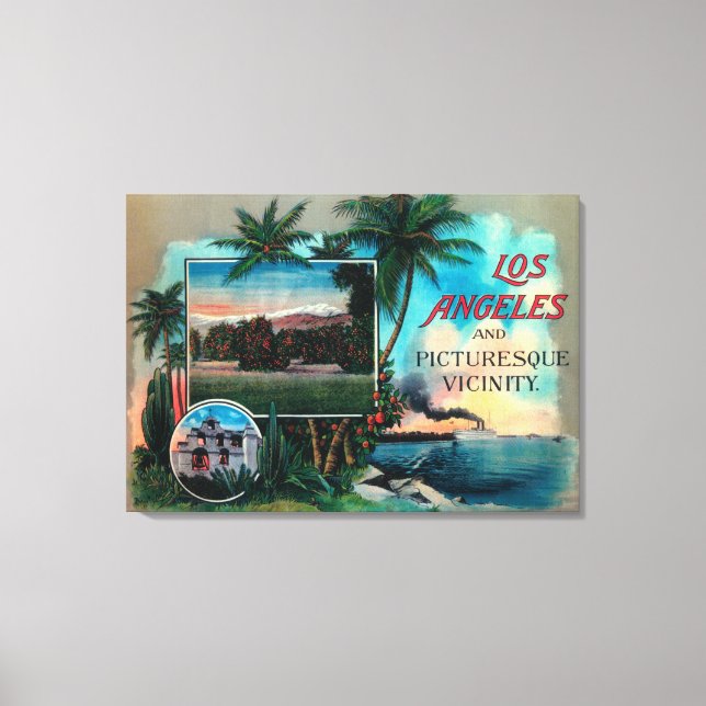 LA & Picturesque Vicinity Canvas Print (Front)