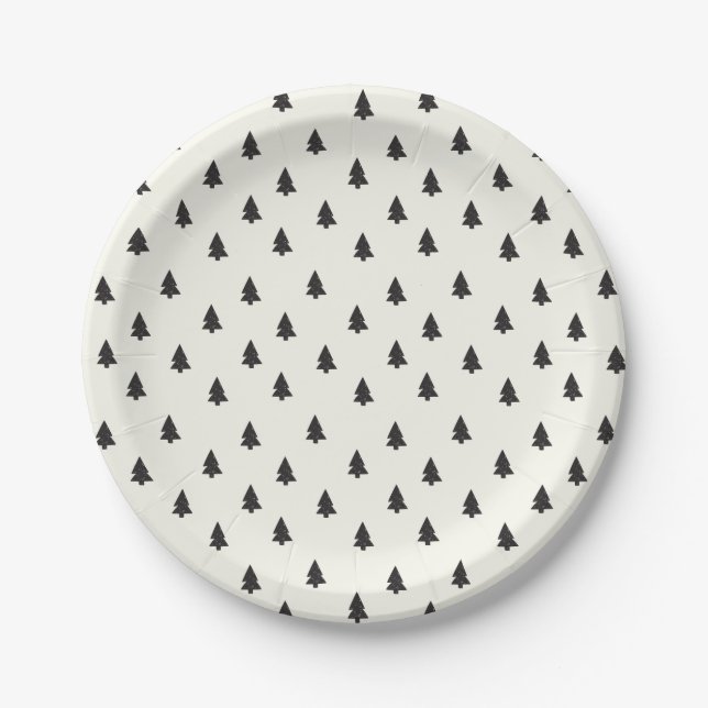 La pinède | Assiette en Papier. (Devant)