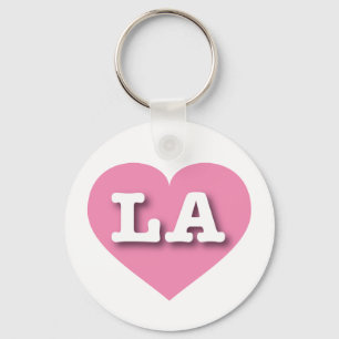 LA Pink Heart - I love LA Keychain