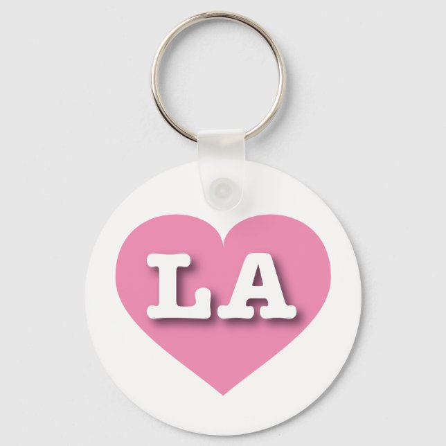 LA Pink Heart - I love LA Keychain (Front)
