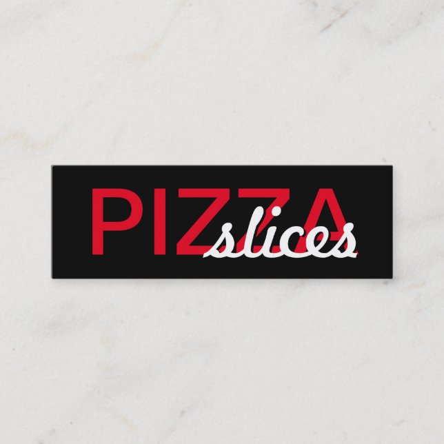 la pizza découpe la carte perforée en tranches (Devant)