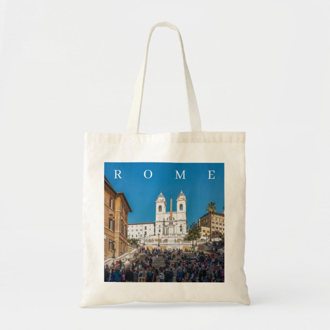 La place d'Espagne de Rome vue sac fourre-tout (Devant)