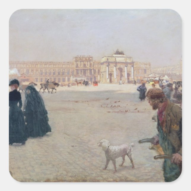 La Place du Carrousel, Paris Square Sticker (Front)