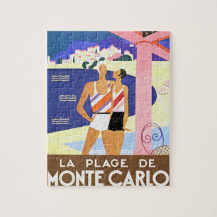 La Plage de Monte Carlo Jigsaw Puzzle