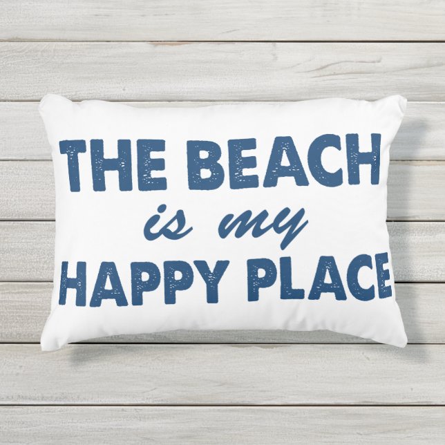 La plage est mon coussin extérieur d'endroit (Devant)