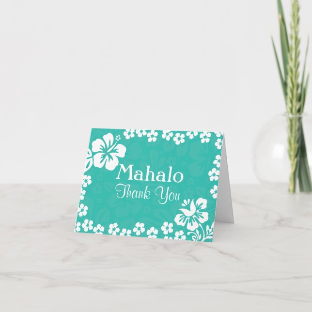 La plage fleurit des cartes de Merci de mariage (Devant)