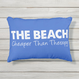 La Plage Moins Chère Que La Thérapie Bleu Coussin