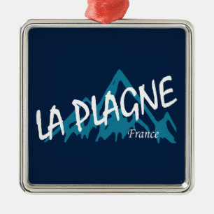 La Plagne France Mountains Metal Ornament