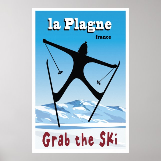 La Plagne, France, Ski Poster (Front)