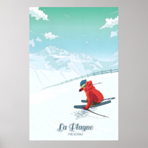 La Plagne Ski Resort Travel Poster