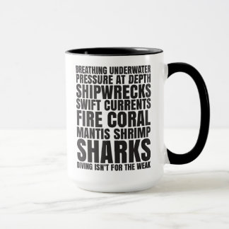 La plongée n'est pas pour la tasse faible