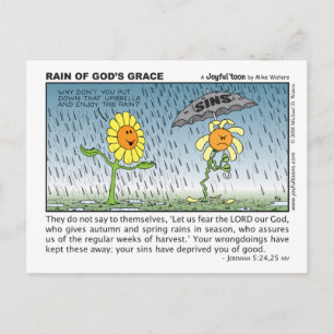 La pluie de la grâce de Dieu carte postale