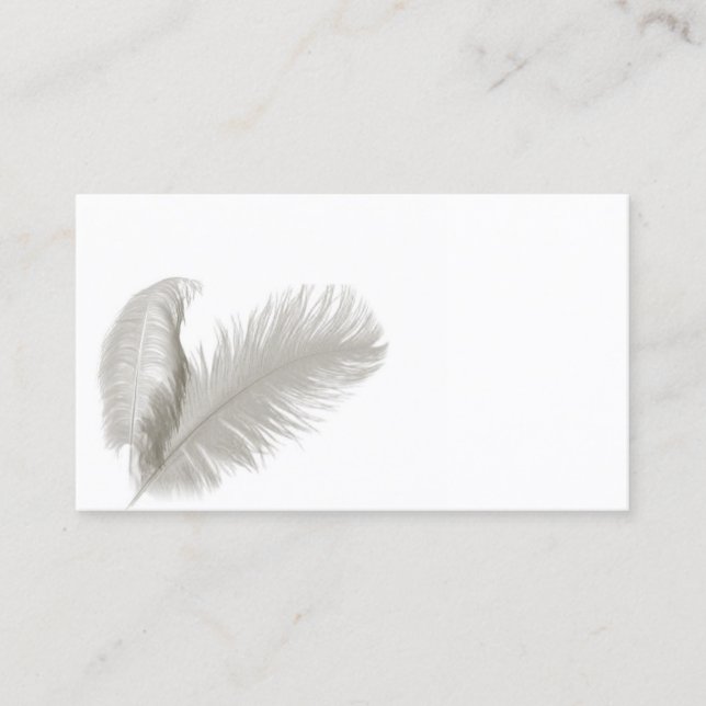 La plume fait varier le pas des cartes de visite (Devant)