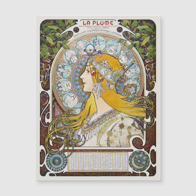 La Plume France Vintage Wall Art Nouveau 1896 (Front)
