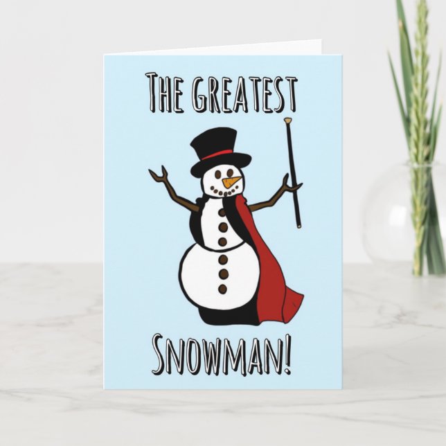 La plus grande carte de Noël de bonhomme de neige (Devant)