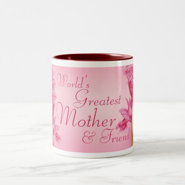 "La plus grande mère et amie du monde" mug d'orchi (Centre)