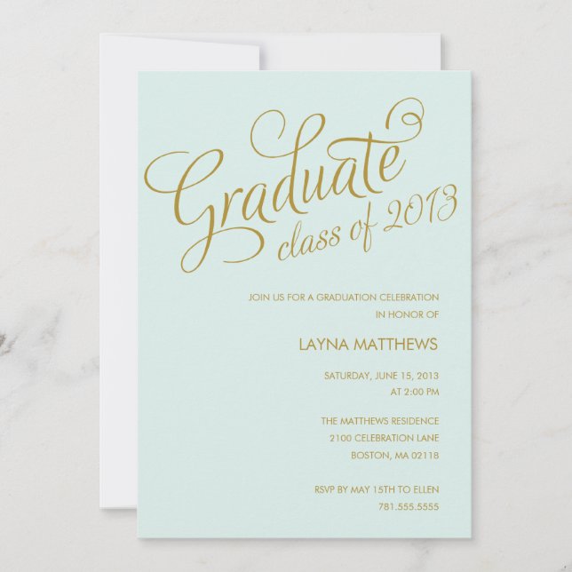LA PLUS TALKATIVE | INVITATION À LA DIPLÔME (Devant)