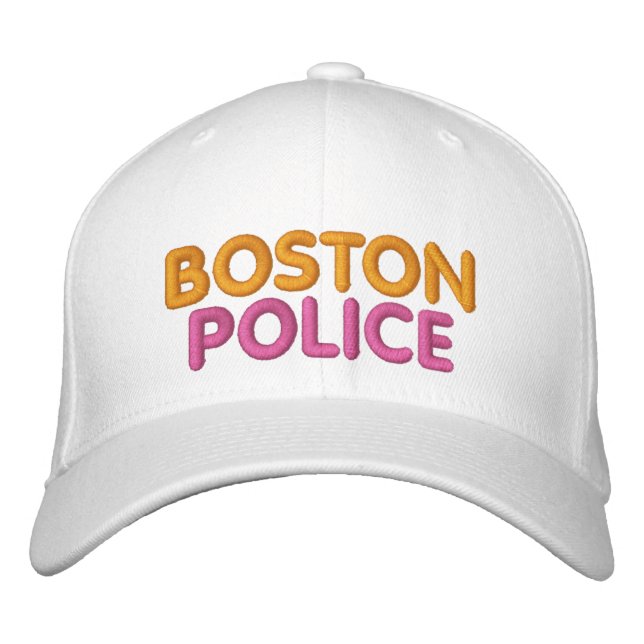 La police de Boston a brodé un Casquette drôle (Devant)