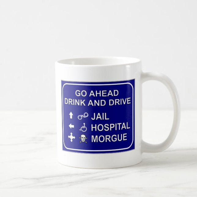 La police "ne boit pas et ne conduit pas" la tasse (Droite)