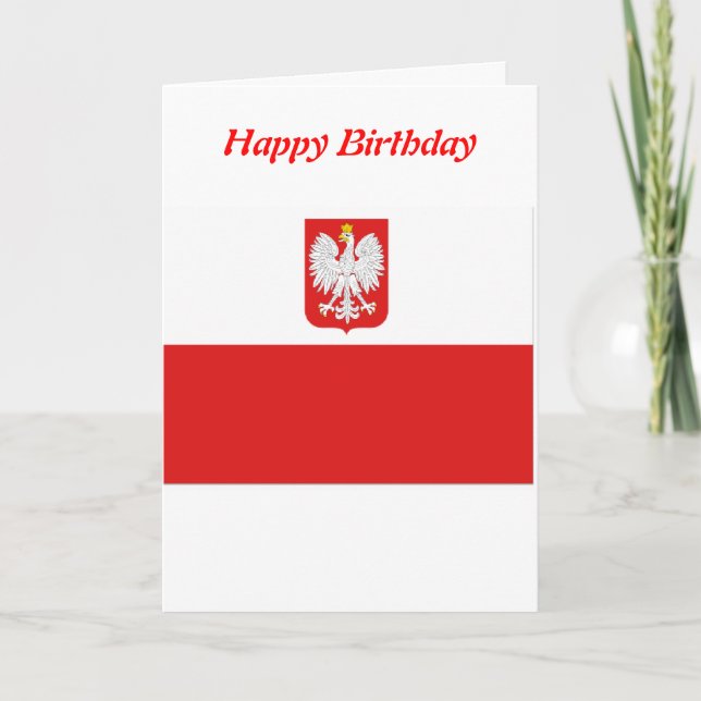 La Pologne marque des cartes d'anniversaire (Devant)